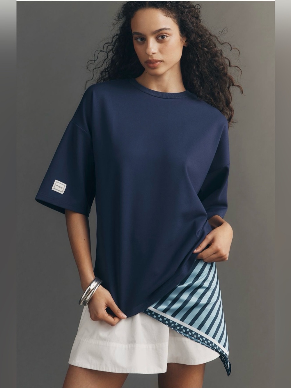 Anthropologie Maeve Structured Boyfriend Tee